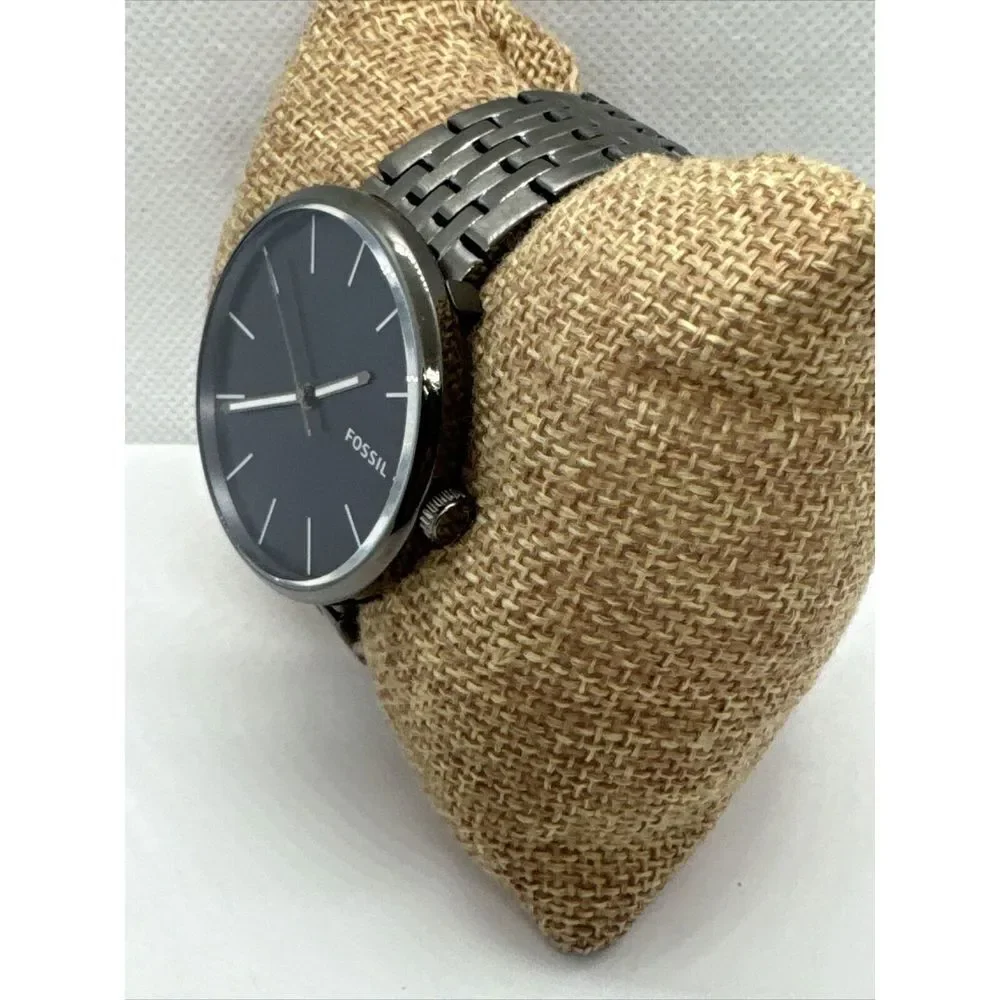 Fossil Hutton BQ2441 Men's Black Stainless Steel Analog Dial Quartz Watch JNA356